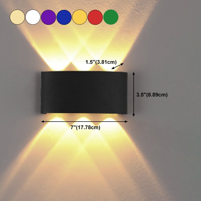 Multi Lights Rectangular Wall Washer Sconce Modern Style Metal Wall Lighting