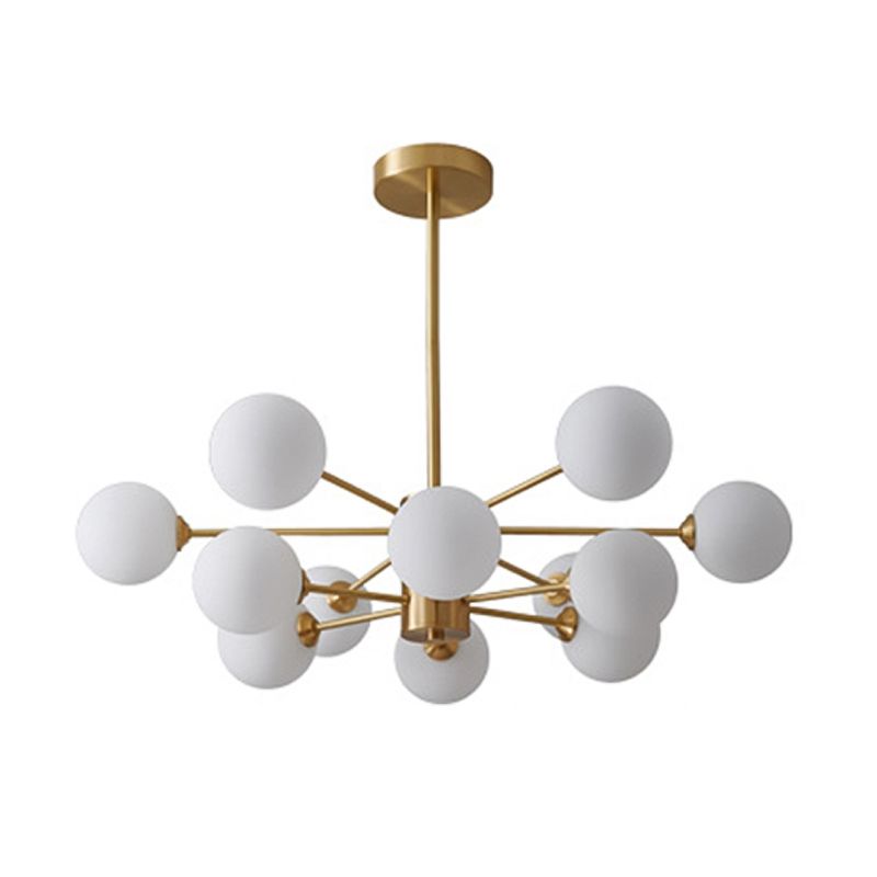 Sala da pranzo Apparecchi di illuminazione a sospensione Nordic Luce a soffitto in vetro bianco globale