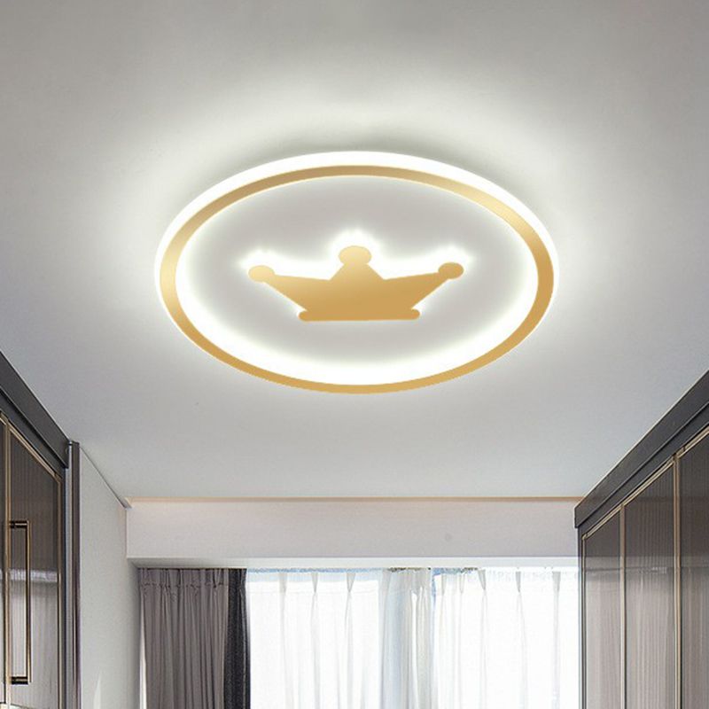 Plafoniera da incasso a soffitto per camera da letto Crown Illuminazione contemporanea a LED in acrilico con montaggio a incasso con anello Halo