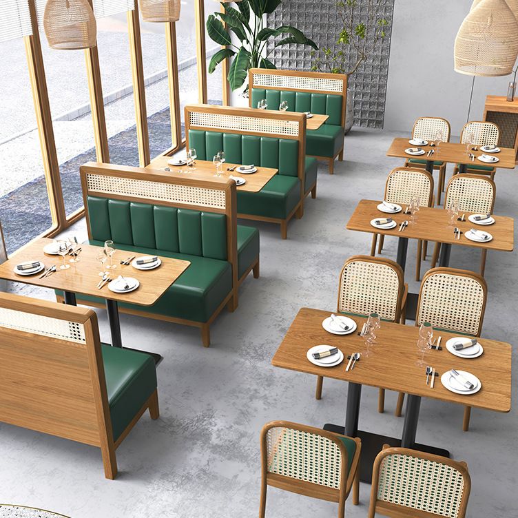 Colección de comedor de madera maciza Mesa de comedor de estilo industrial para el hogar