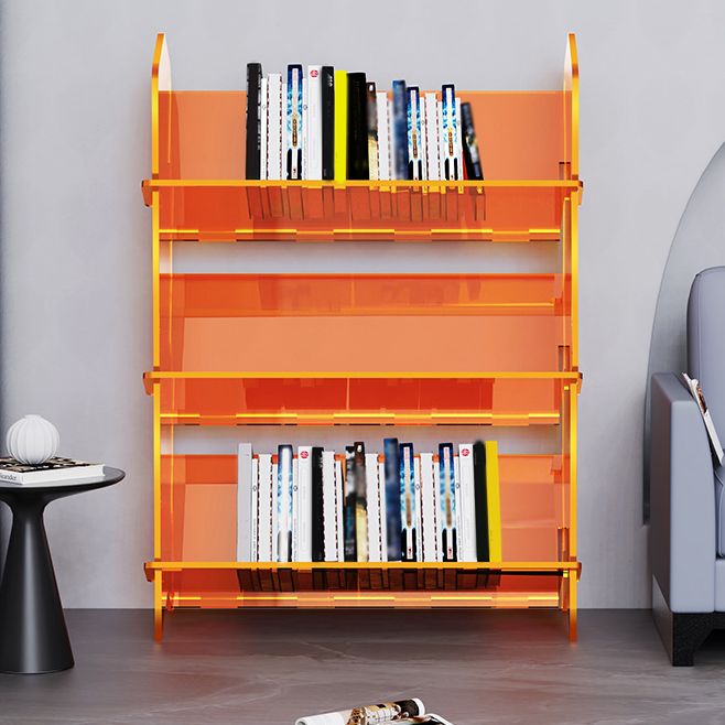 Standard Acrylic Bookcase Scandinavian Closed Back Bookshelf