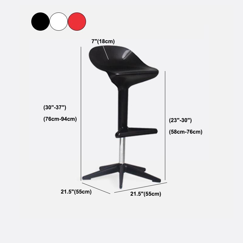 Scandinavian Adjustable Height Bar Stool Plastic Footrest Stool