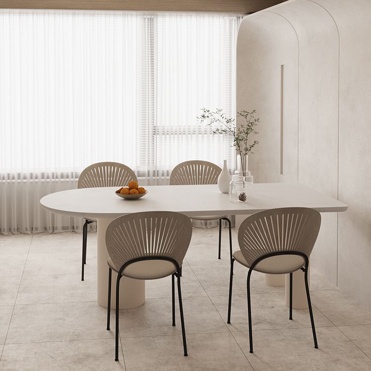 Free Form Table for Restaurant Luxury White Dining Table with 3 Legs