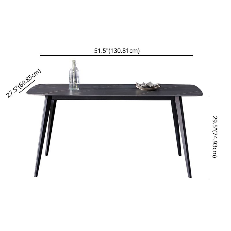 Modern Kitchen Sintered Stone Furniture with Standard Height Compact Dining Room Table Set