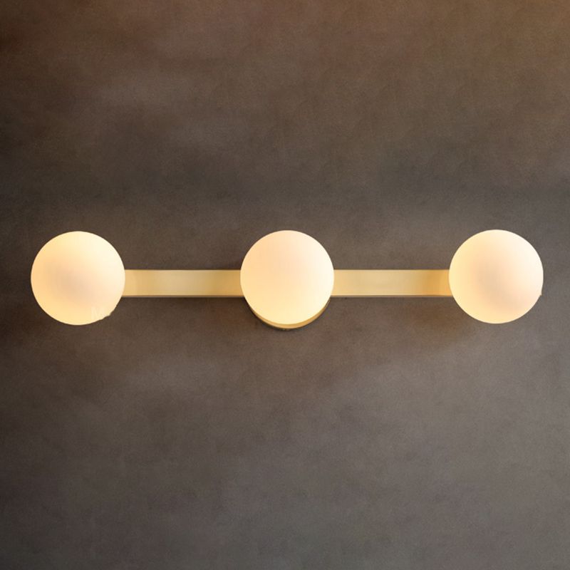 Contemporary Style Ball Vanity Lighting Ideas Metal Multi Lights Vanity Sconce