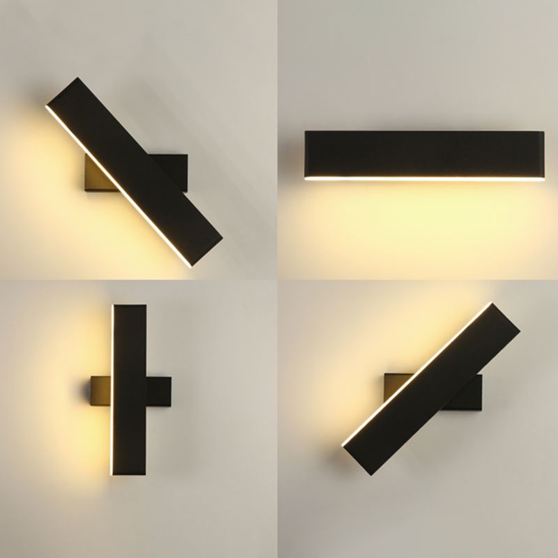 Luz de pared rotatable de hierro forjado de pared LED rectangular moderno moderno con sombra acrílica