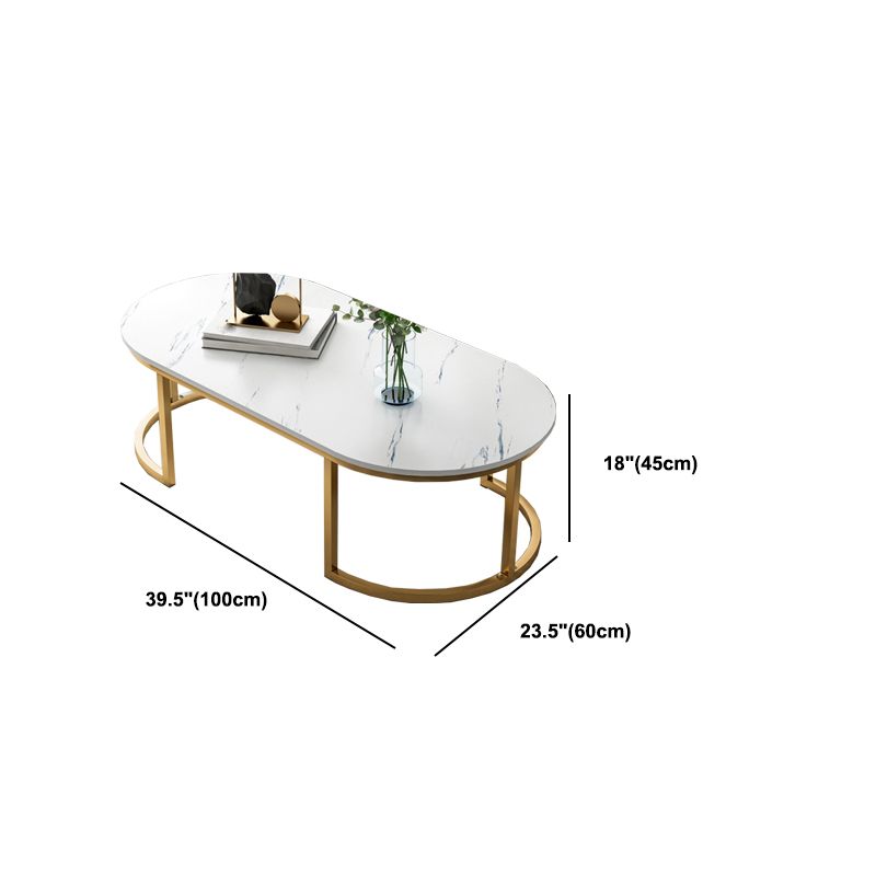 Solid Wood Coffee Table Round Minimalist Coffee Table for Living Room