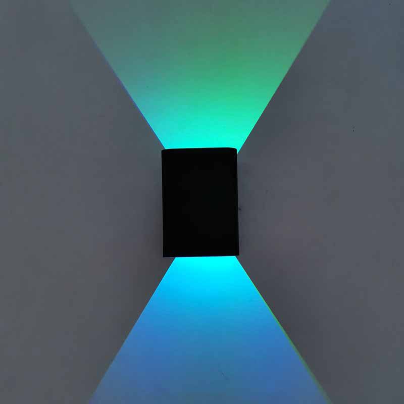 Squared 1-Light Modern Sconce Light Aluminum Wall Lighting Ideas for Bedroom