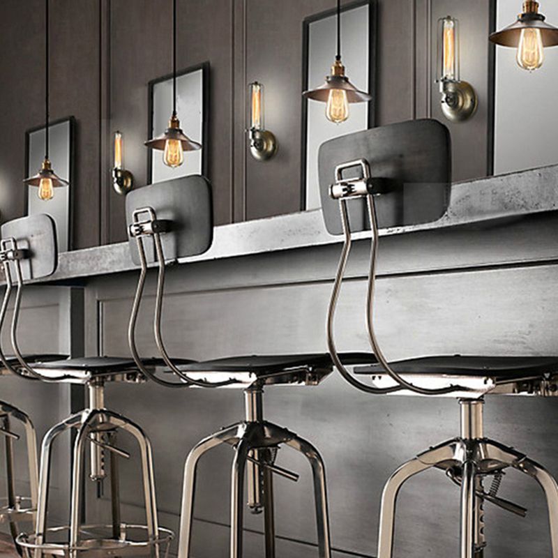 Tapered Cape Shade 1-Light Industrial Metal Pendant Light Hanging Ceiling Light in Black