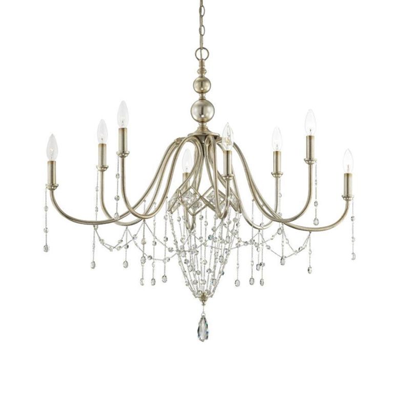 Lámparas de lámpara plateada Sputnik lámpara de techo moderna para dormitorio