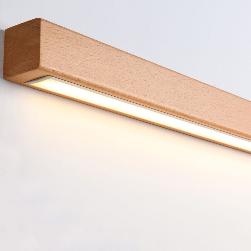 Houten lineaire wand gemonteerd verlichtingsarmatuur moderne minimalistische stijl wandlichtwagentjes voor slaapkamer