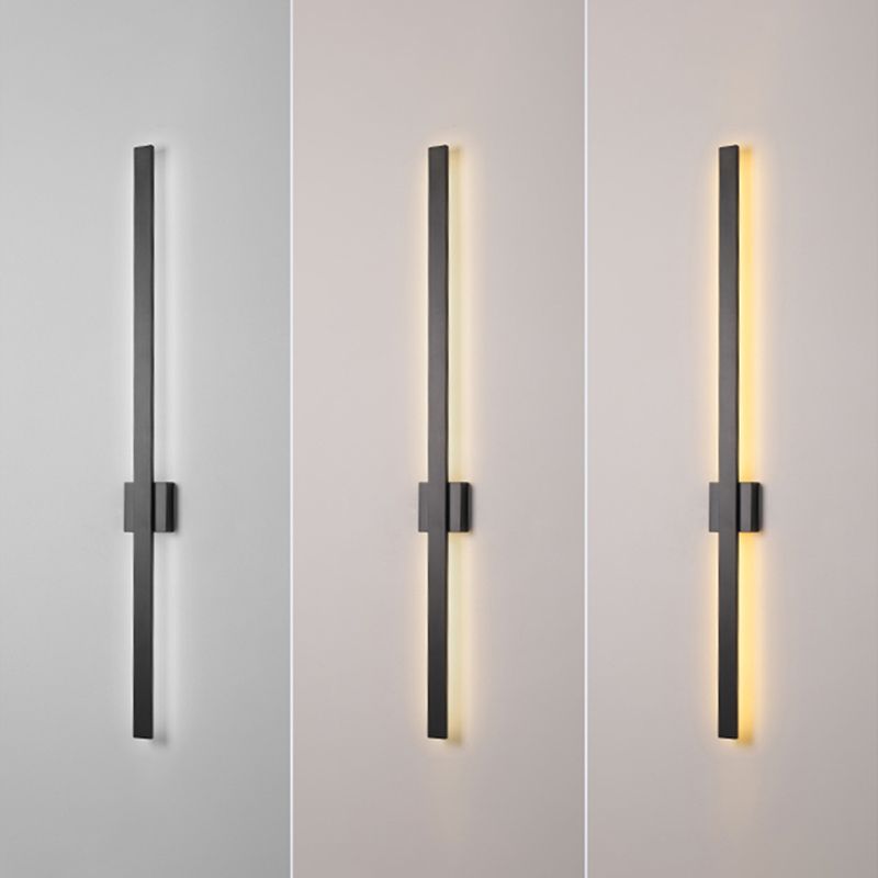 Sombra lineal luz de pared de metal moderno 1 iluminación de pared de pared