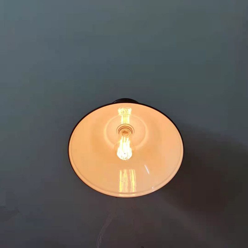 Luminaire semi-encastré en métal noir, plafonnier semi-encastré de style industriel pour grange