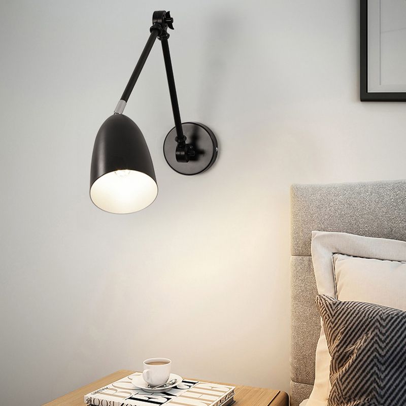 Contemporary Metal Wall Sconce Minimalist Wall Light Fixture with Adjustable Arm