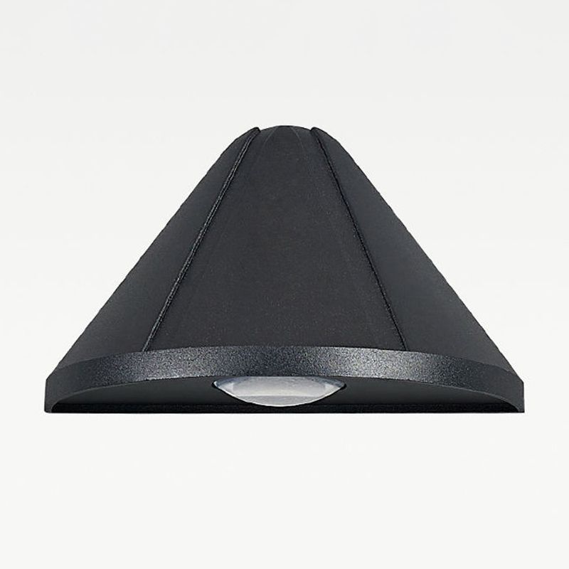 Triangle Shape Wall Lamp Modern Style Metal 1 Light Wall Light in Black/White