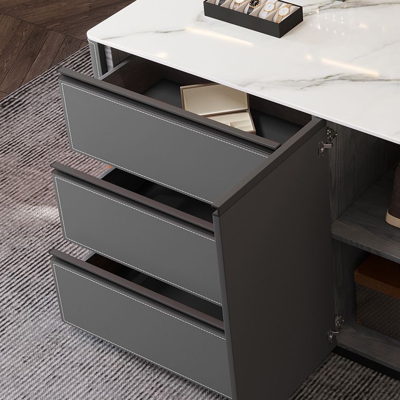 Modern Dining Room Kitchen Island Table Prep Table with Drawer