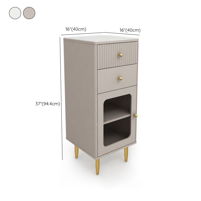 Glam Combo Dresser Stone Vertical Storage Chest Dresser for Bedroom