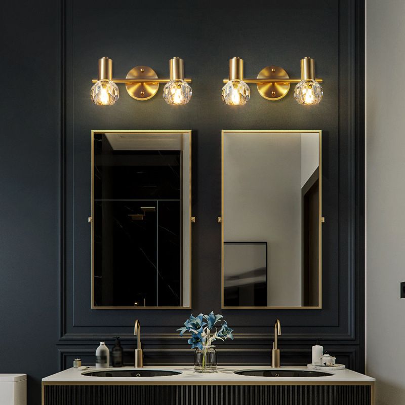 Moderne Kristall Make -up Spiegel leichte Badezimmer Einfacher Stil Spiegellampenlampenvorrichtung