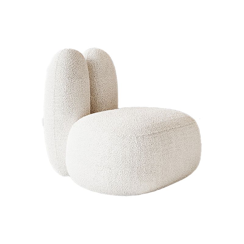 Modern Living Room Accent Chair Fixed Back Armless Lounge Chair