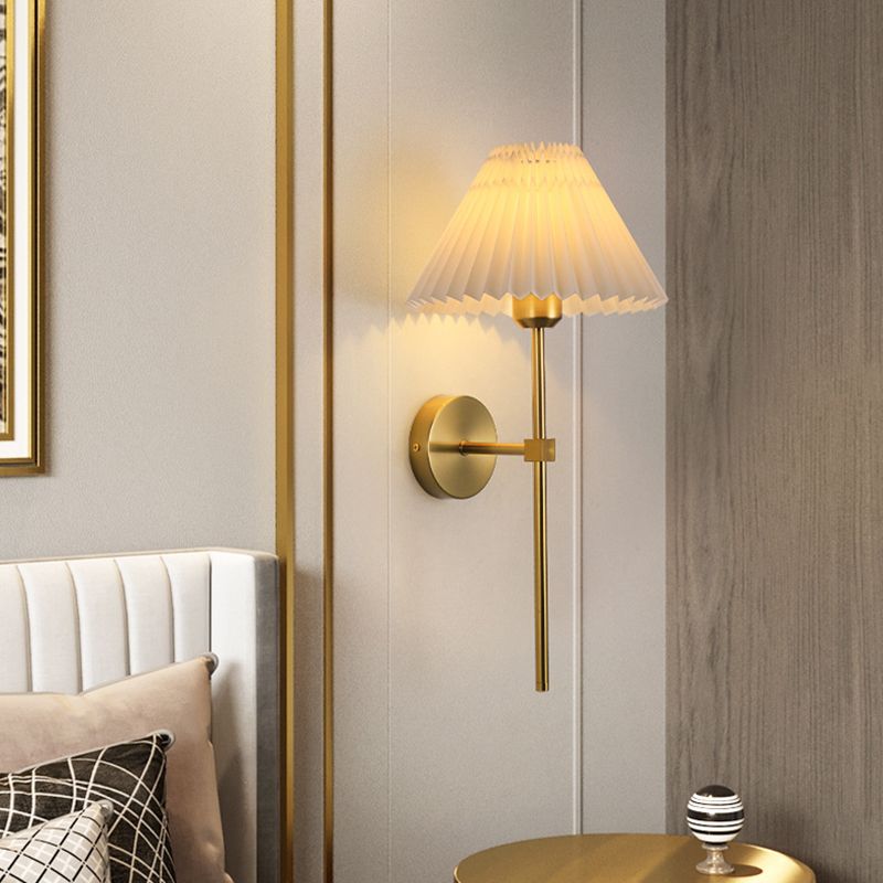 Contemporary Wall Sconce Fabric 1 Light Sconce Lighting for Living Room
