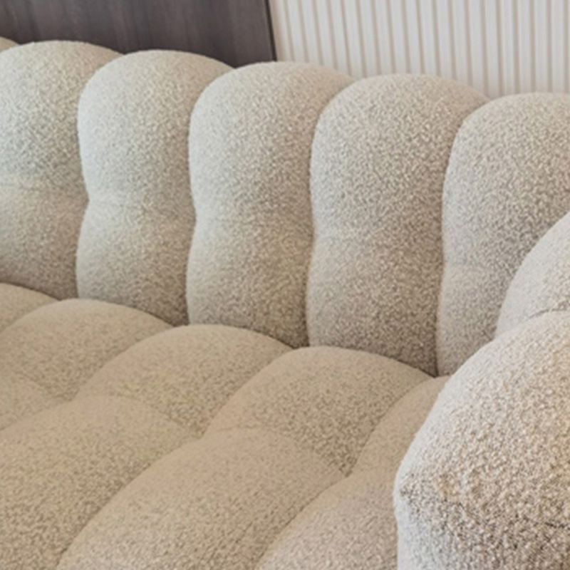 Fabric Modernism Biscuit Back Sofa 29.92" High Tuxedo Arm Sofa