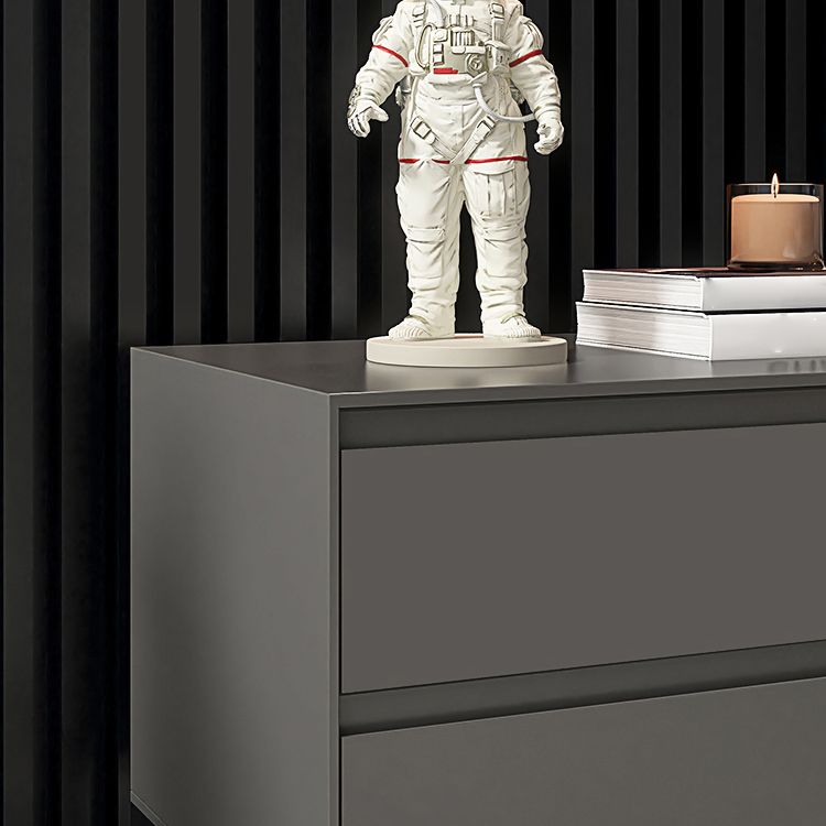 20" Tall 2 - Drawer Nightstand with Metal Legs Glam Night Table