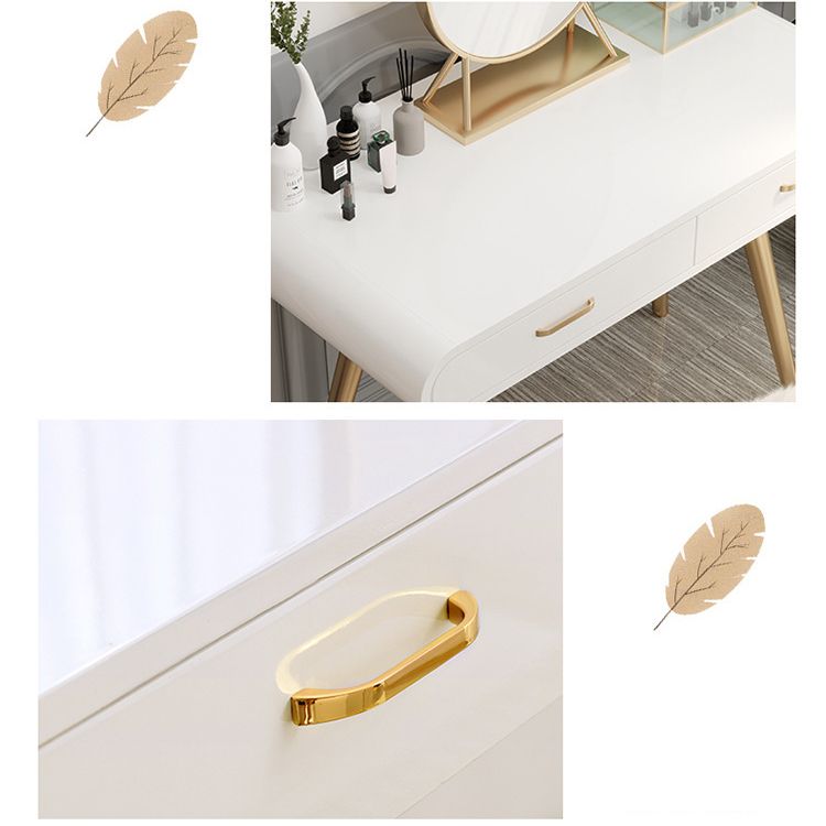 Glam Style 2-Drawers Wooden Table Dressing Table Make-up Vanity