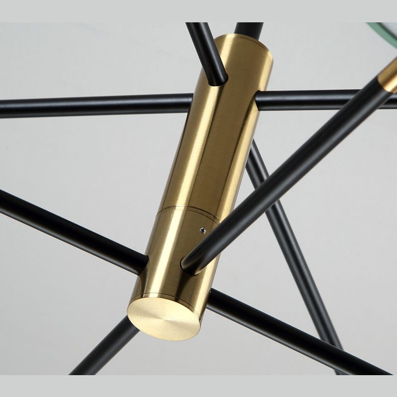 Two Layers Iron Chandelier Contemporary Style Pendant Light for Living Room Dinning Room