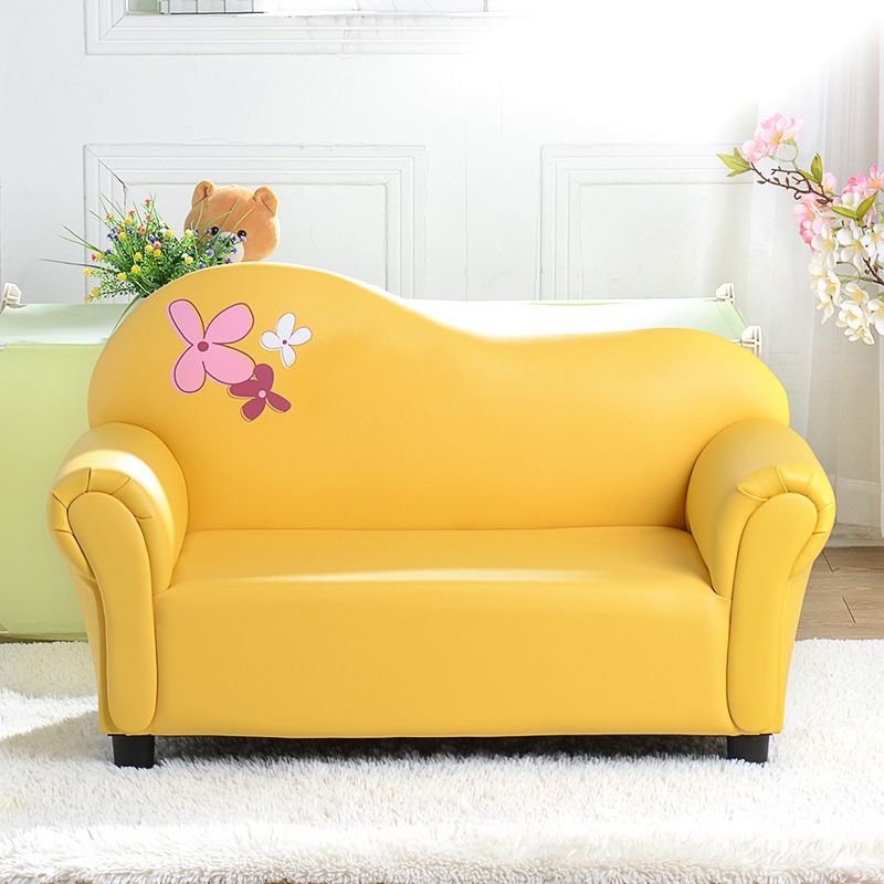 Faux Leather Tight Back Rolled Arm Stain Resistant Settee Bench