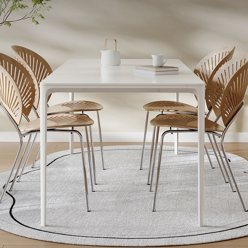 Scandinavian Dining Table Set 1/4/5 Pieces with Metal Base Kitchen Furniture Set