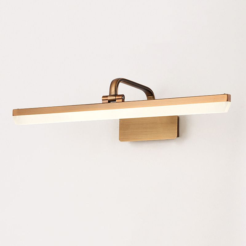 Speciale da parete in metallo a forma lineare in stile moderno a parete a specchio a 1 lucciola luce