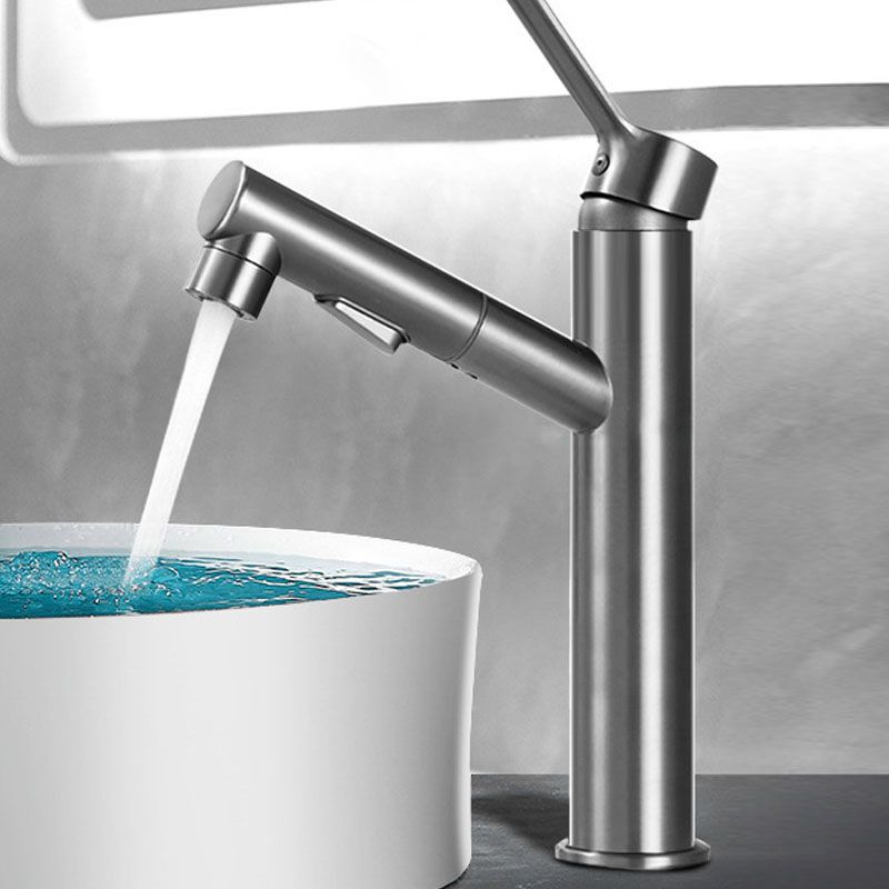 Modern Vessel Faucet Brass Single Handle Low Arc Vessel Faucet for Home