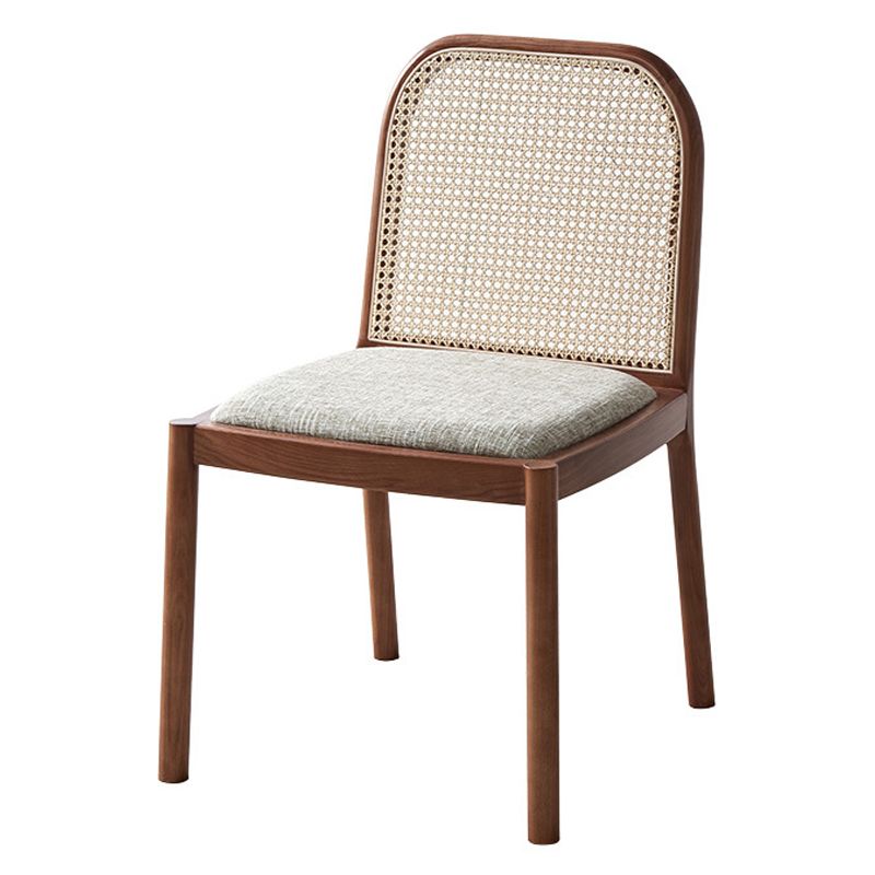 Traditional Armless Dining Chairs Solid Wood Side Chair Set for Home
