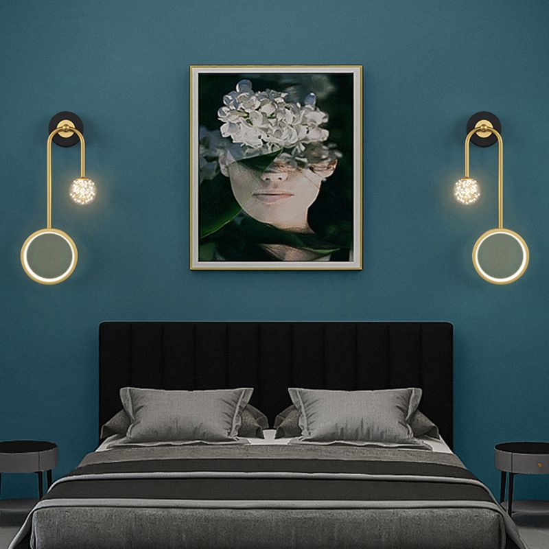 Minimaliste moderne SPHICAL MUR MUR MURD LIGHT ARRICHE 2 LIGNES ÉCLAINEMENT DE MURS ÉCLAINE POUR LA CHAMBRE