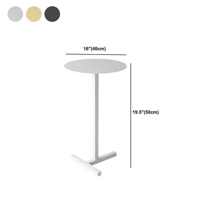 Mid-Century Modern Mental Coffee Table Round Top Shape Pedestal Cocktail Table