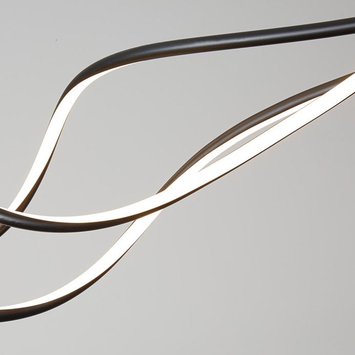 Modern Chandeliers For Foyer Wave Suspension Light LED Pendant Light Fixtures