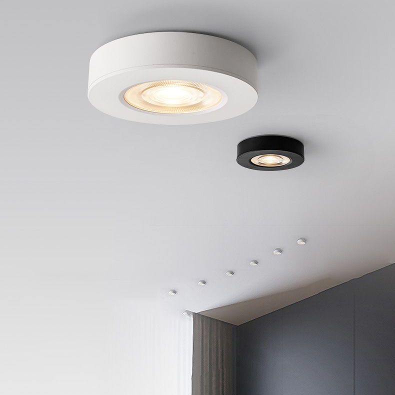 Cilindervormige LED-plafondlamp modern aluminium 1-lichts inbouw voor studeerkamer