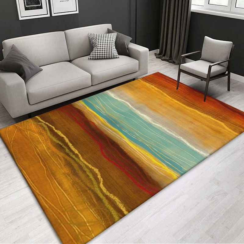 Modern Carpet Creative Abstract Pattern Carpet Polyester Area Rug with Non-Slip Backing