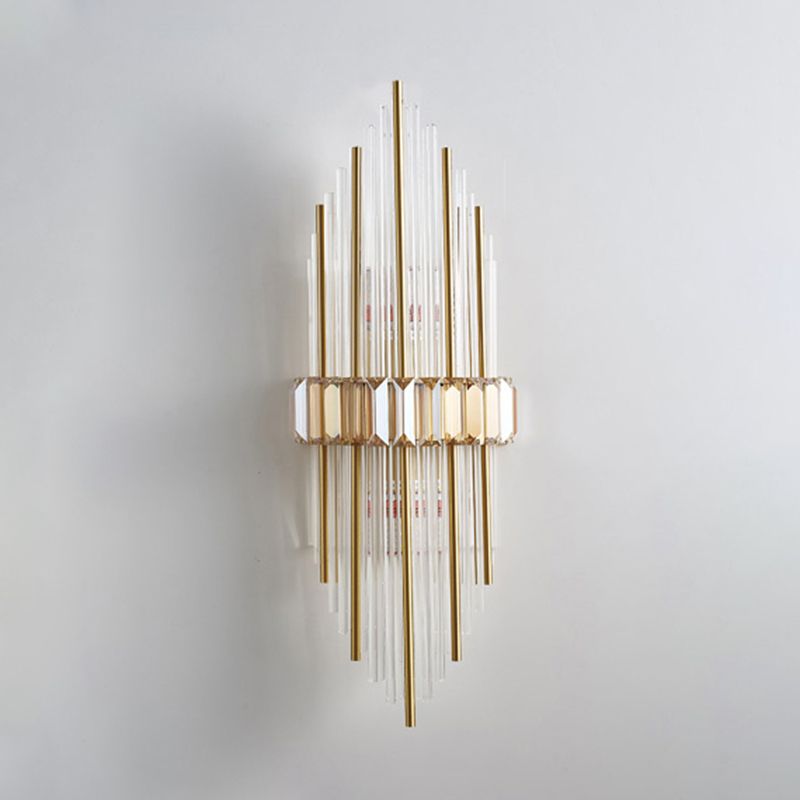 Crystal Geometric Shape Wall Light Modern 2-Lights Wall Light Sconce