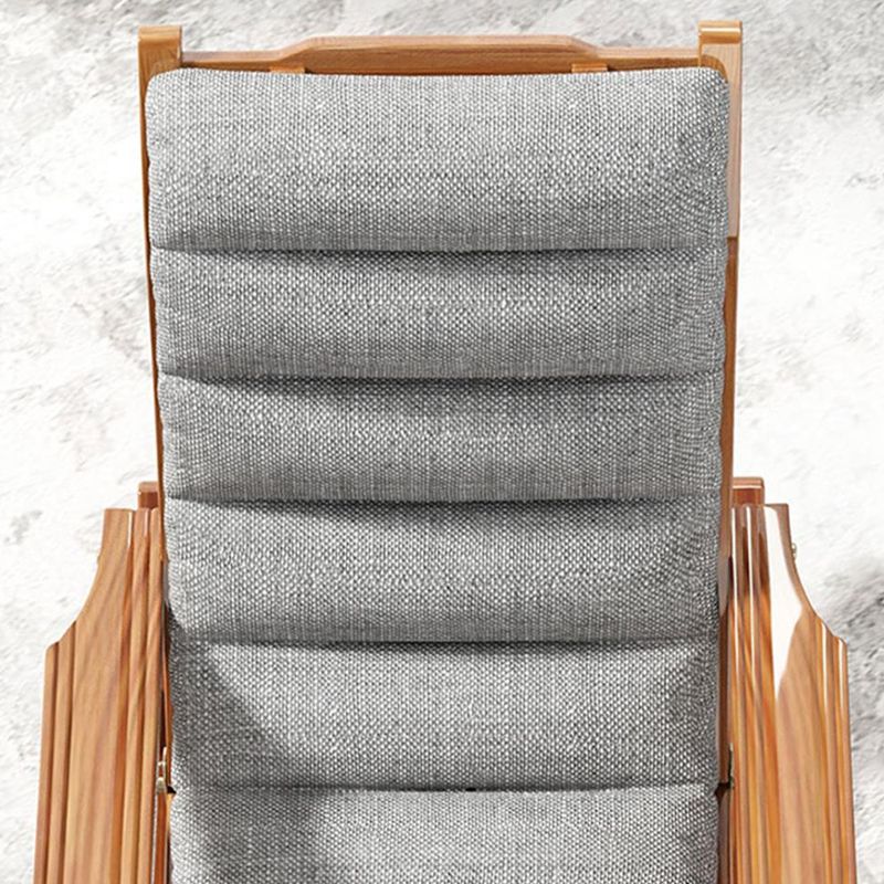 Modern Wood Rocking Chair Folding with Cotton Cushion for Home Decor