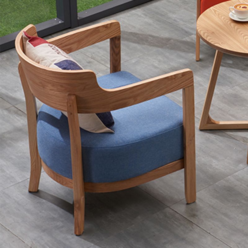 Solid Color Living Room Arms Included Basic Four Leg Square Arms Accent Chair