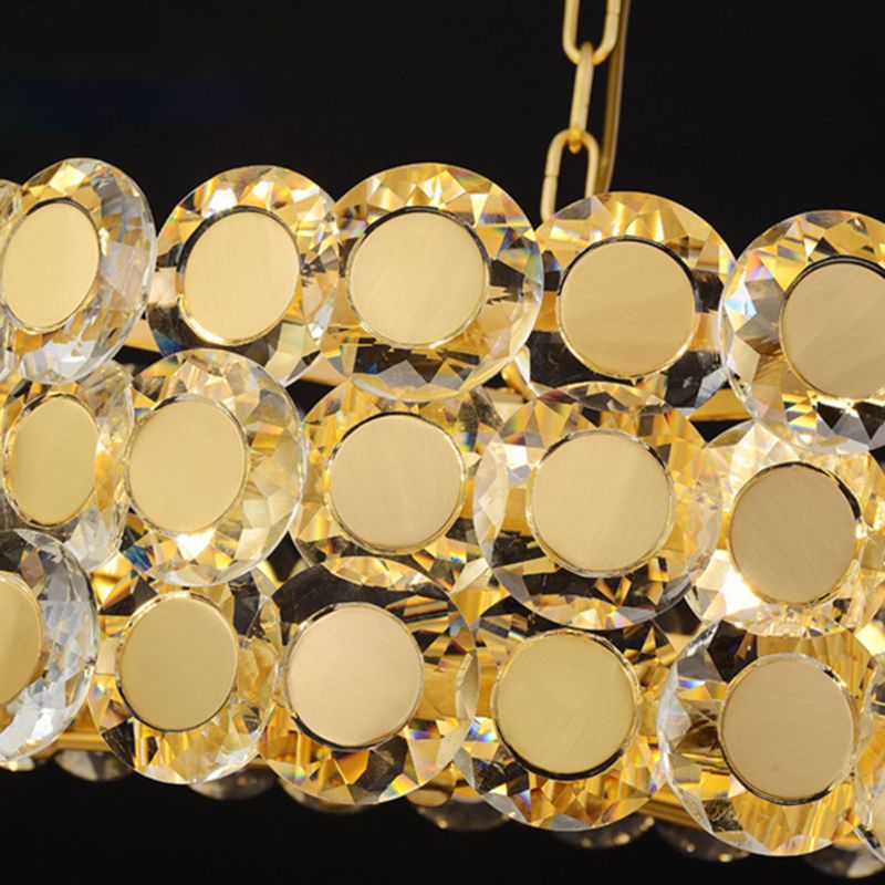 Postmoderne Multi -Head -Kronleuchterleuchten goldener Metallhängekronleuchter für Cafe