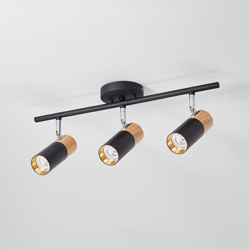 Plafonnier LED sur Rail de forme cylindrique, montage encastré en aluminium, Style Simple et moderne, pour salle à manger