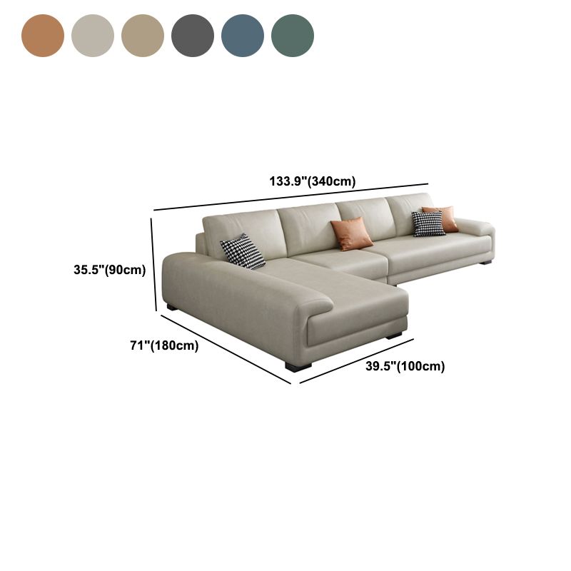 Nordic Faux Leather Stationary Living Room Recessed Arm Seating