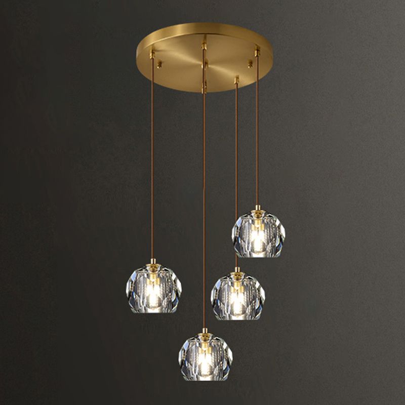 Crystal Globe Hanging Lampe in Modern Artistic Style Pendant Pendant Light for Dining Room