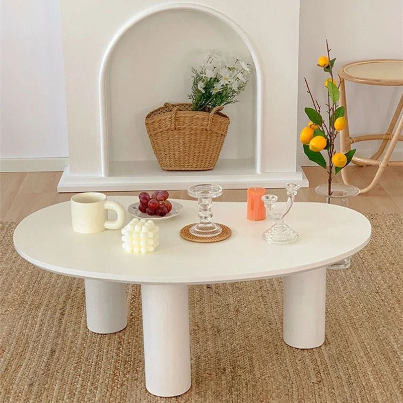 Contemporary Coffee Table 3 Legs Solid Wood Coffee Cocktail Table