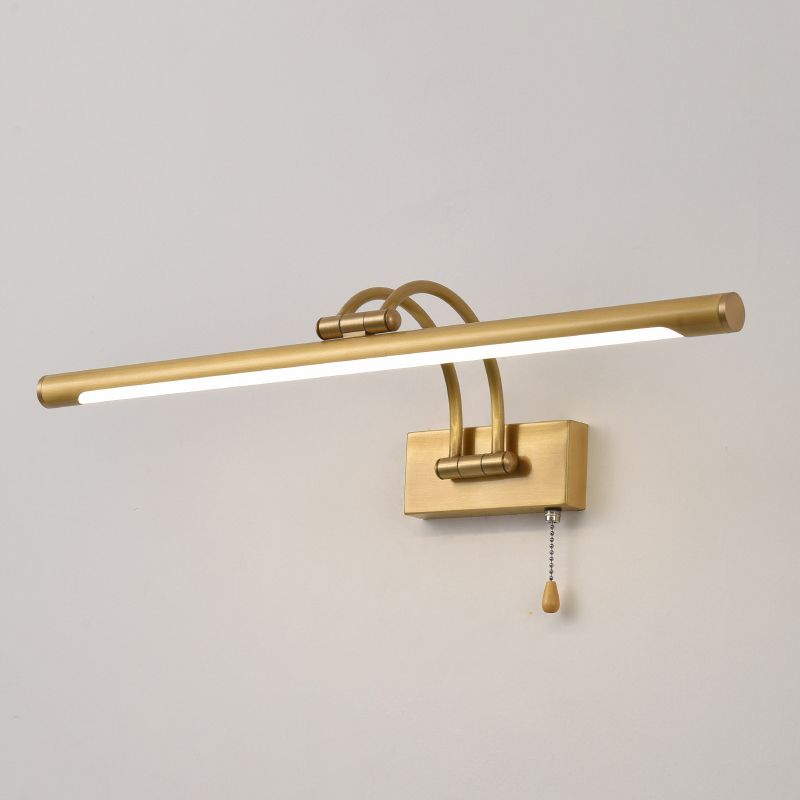 Moderna illuminazione a parete lineare 1 Light Funture a monte della parete in metallo chiaro