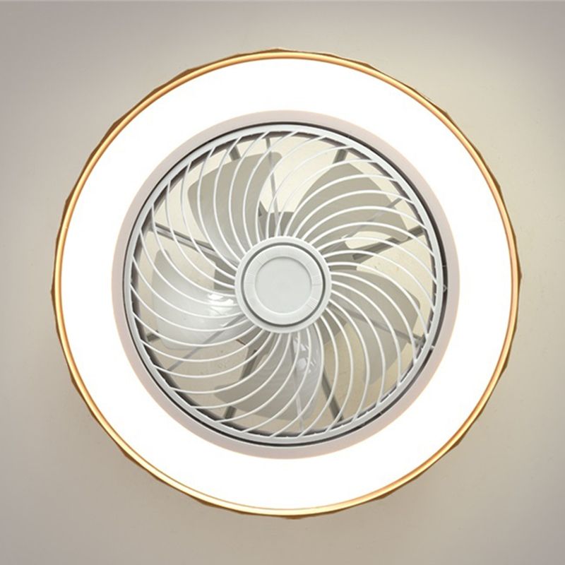 Minimalismus trommelförmige Flush Mount Deckenventilator Metal