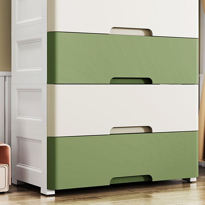 Plastic Home Non-Hanging Armoire Contemporary Style Storage Cabinet