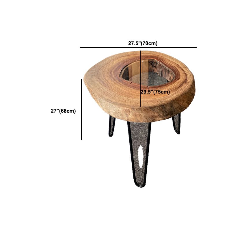 Scandinavian Wooden Coffee Table Free form 3 Legs Coffee Table Set for Living Room